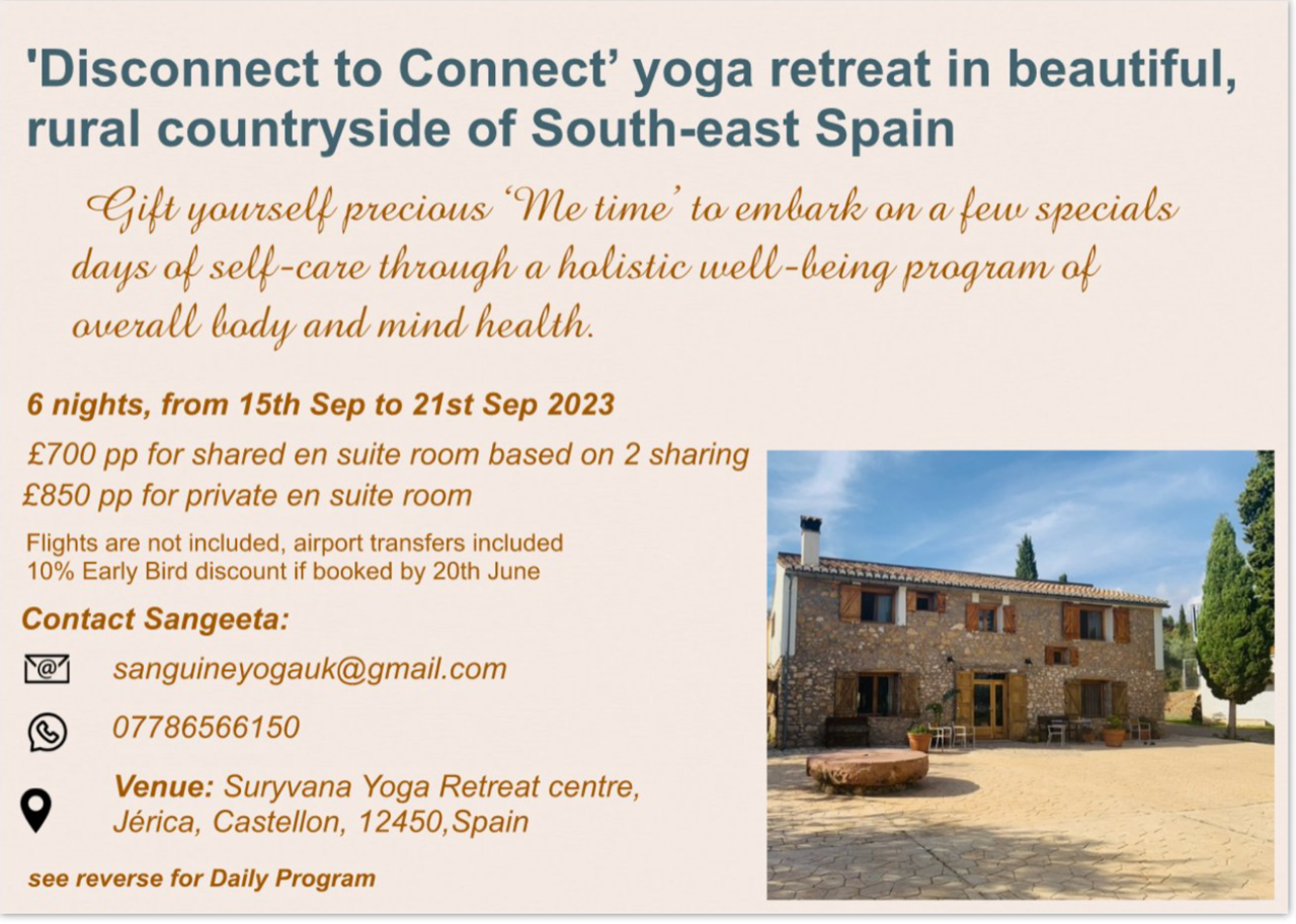 “Disconnect to Connect” Yoga retreat