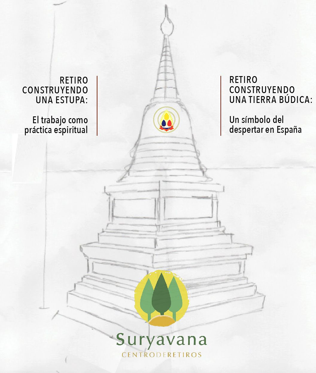 Retiro construyendo una estupa: el trabajo como práctica